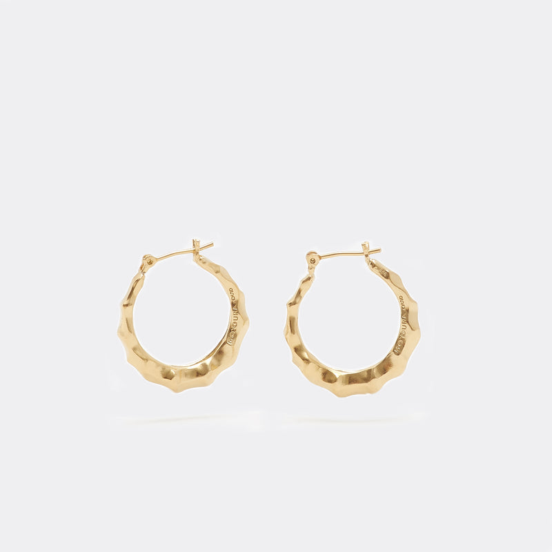 Moyoura Natural Wave Gold Hoop Earrings